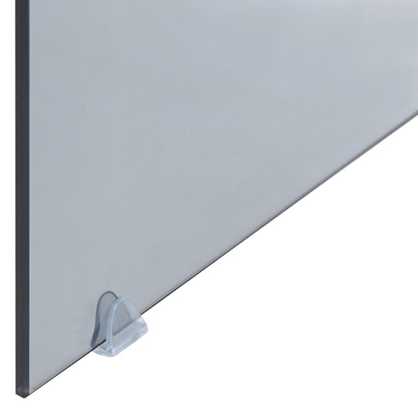 Konferenčný stolík čierny priehľadné tvrdené sklo 100 x 50 cm minimalistický obdĺžnikový moderný