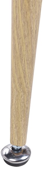 Jedálenský stôl biely MDF doska stola 90 x 50 cm kovová drevená povrchová úprava kovové nohy minimalistické