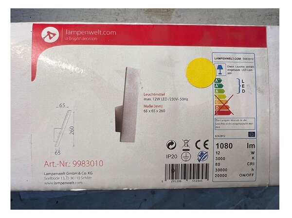 Lampenwelt - LED Nástenné svietidlo ISSA LED/12W/230V