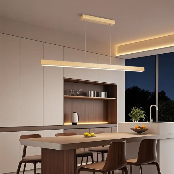 Brilagi -LED Stmievateľný luster na lanku OAK SMART LED/30W/230V Wi-Fi Tuya dub+diaľkový ovládač