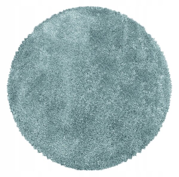 Ayyildiz , Kusový koberec Fluffy Shaggy 3500 blue kruh, 80x80 (priemer) kruh, modrá, obývacia izba