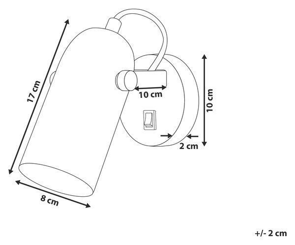 Nástenná lampa čierna kovová 17 cm nastaviteľné bodové svietidlo industriálny dizajn