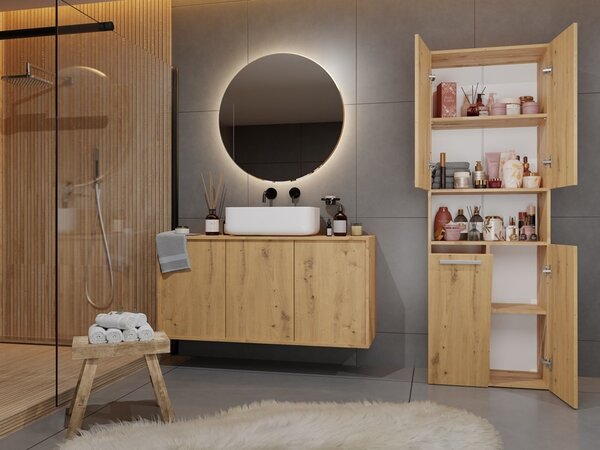 TP Living Kúpeľňová skrinka s košom na bielizeň NEL ART II dub artisan