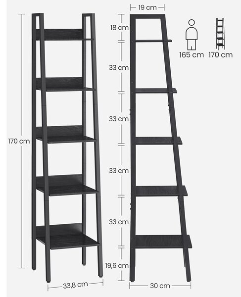 SONGMICS Regál Vasagle Narrow čierny