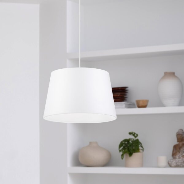 Závesné svietidlo AIDA na lanku 1xE27/60W/230V, priemer 25 cm, dub/biela