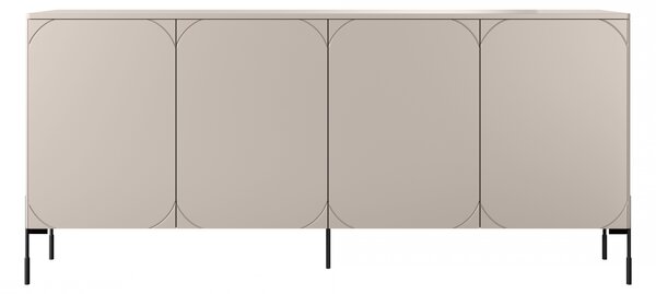 Komoda Sonatia 200 cm - kašmírová / čierna