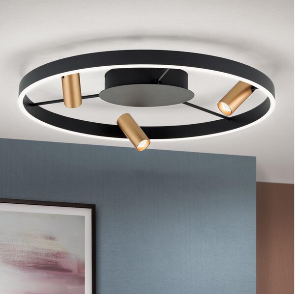 Orion DL 7-686/3-LED Stmievateľné stropné svietidlo BERLIN LED/50W/230V čierna/zlatá