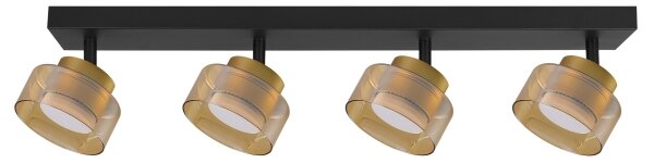 Brilagi - LED Bodové svietidlo AURA LUX 4xGX53/30W/230V čierna/zlatá