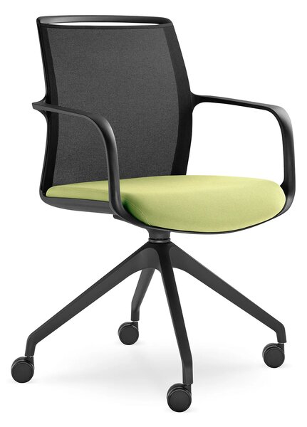 LD SEATING - Konferenčné kreslo LEAF 505, F95-BL