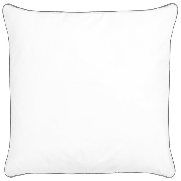Vankúš na spanie biely bavlna japara 80 x 80 cm polyesterová výplň vysoký profil