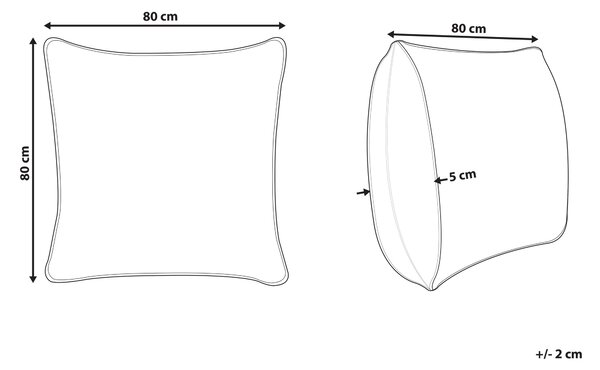 Vankúš na spanie biely bavlna japara 80 x 80 cm polyesterová výplň vysoký profil