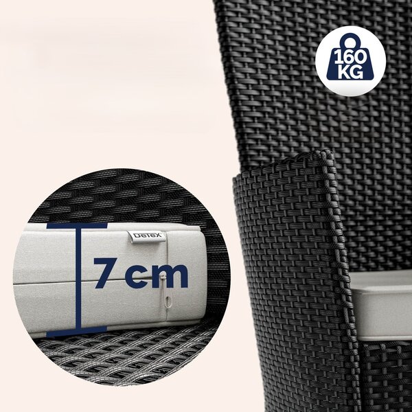 Záhradná ratanová zostava Berlin 1+8 - drevo/čierna