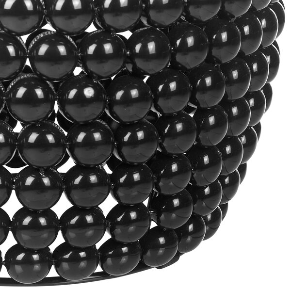 Odkladací stolík čierny železný plastový 32 x 32 x 51 cm okrúhly dizajnový moderný do obývacej izby