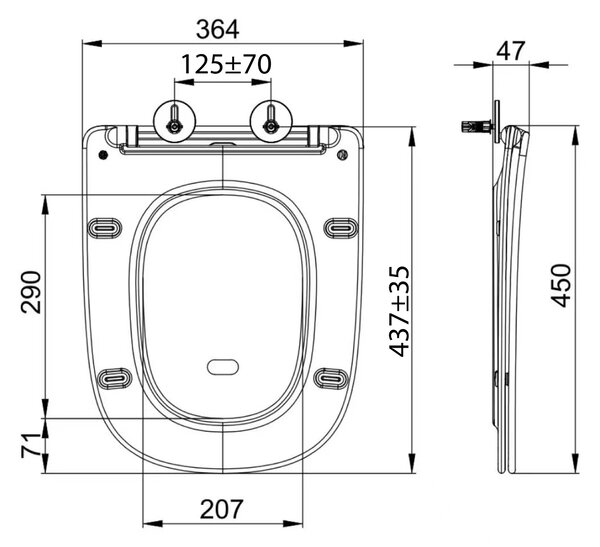 Sapho Sapho, BELLO WC sedátko, Soft Close, biela, PCS103