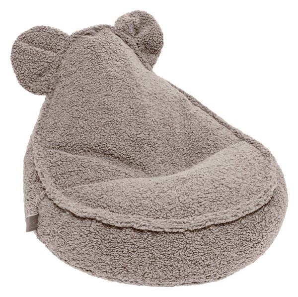Bearly Sedací vak s uškami Teddy Light Grey