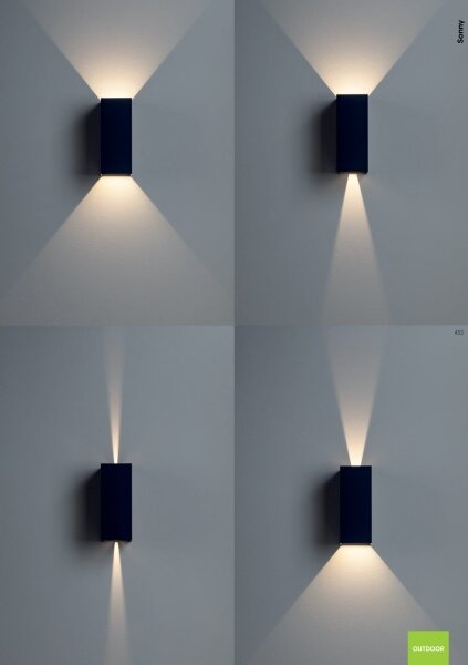 Redo 90636 - LED Vonkajšie svietidlo SONNY 2xLED/5W/230V 2200/4000K IP54 antracit