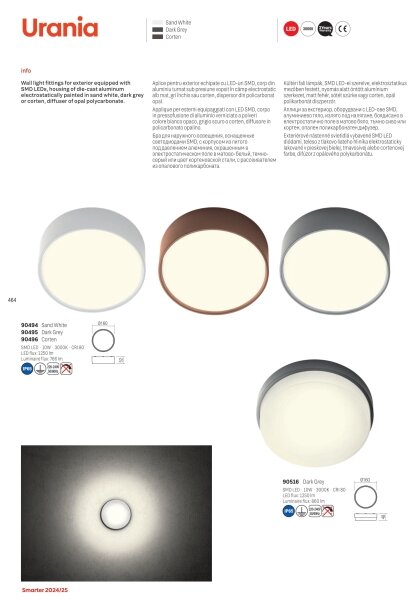 Redo 90496 - LED Vonkajšie stropné svietidlo URANIA LED/10W/230V 3000K IP65 hnedá