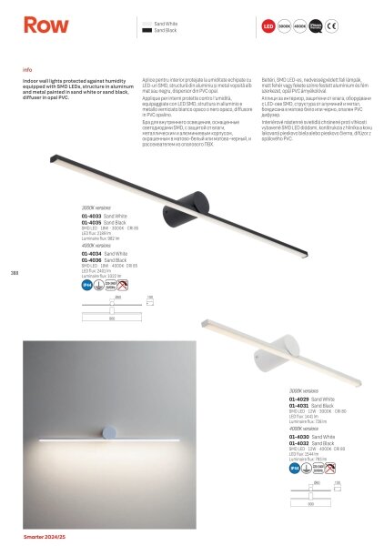Redo 01-4034 - LED Kúpeľňové osvetlenie zrkadla ROW LED/18W/230V 90 cm IP44 biela