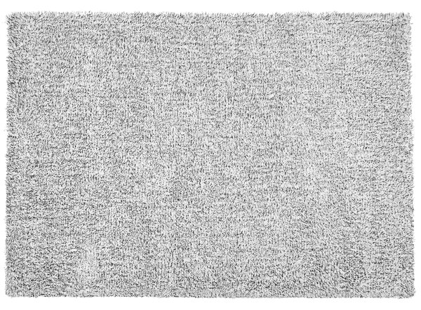 Koberec čierno-biely sivá melanž 160 x 230 cm moderný všívaný strojom obdĺžnikový huňatý s vysokým vlasom