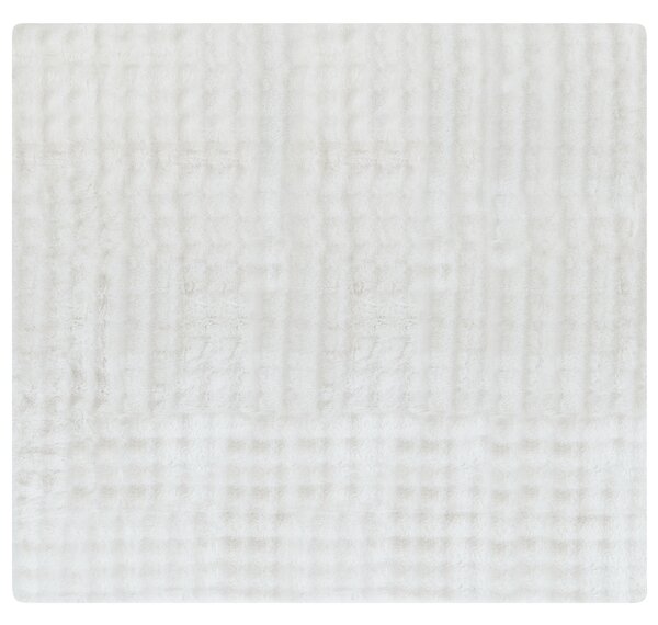 Prikrývka na posteľ biela mäkká umelá kožušina 200 x 220 cm huňatá deka spálňa