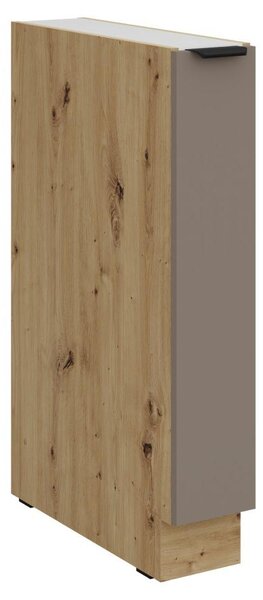 Kondela Dolná kuchynská skrinka s výsuvným košom Frisbo 15 D Cargo BB - sandgrau / dub artisan