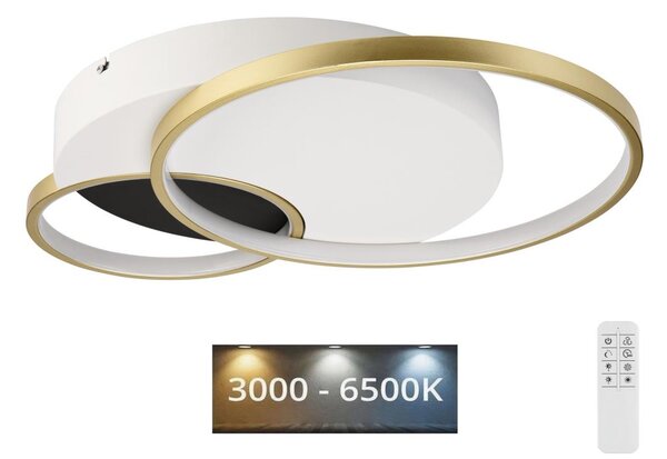 Stmievateľné stropné svietidlo BENITO LED/31W/230V 3000-6500K biela/zlatá