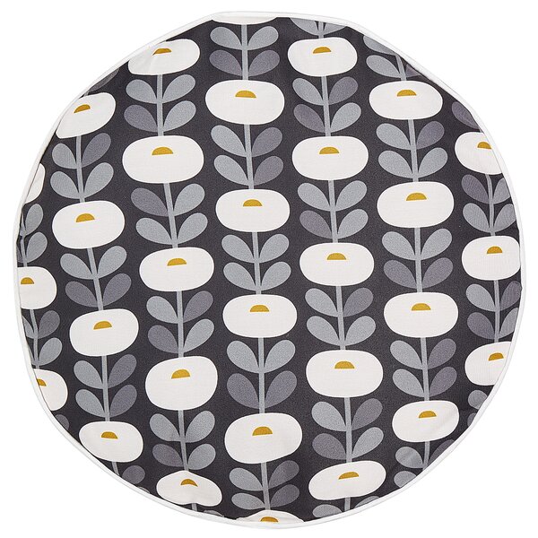Sada 2 záhradných vankúšov sivá polyester geometrický vzor ⌀ 40 cm moderný štýl vonkajšie dekorácie vodoodolné