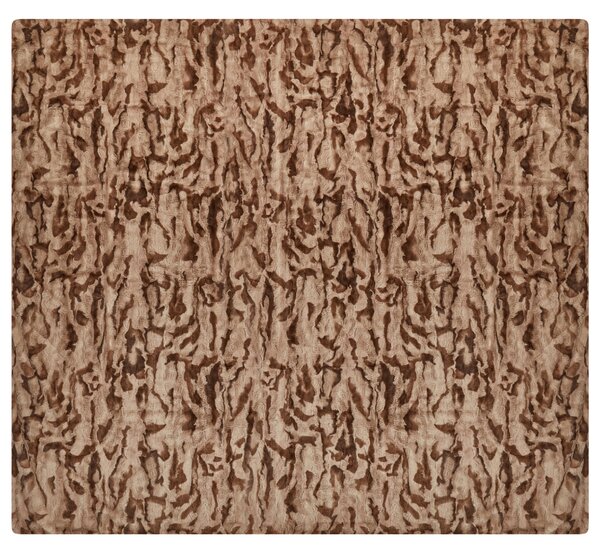 Prikrývka na posteľ hnedá mäkká umelá kožušina 200 x 220 cm huňatá deka spálňa