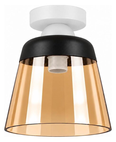 BRILAGI-LED Stropné svietidlo R GLASS 1xE27/60W/230V pr. 15,5 cm biela/dymová béžová