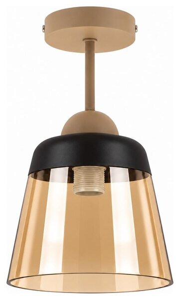 BRILAGI-LED Prisadený luster R GLASS 1xE27/60W/230V pr. 15,5cm béžová/dymová béžová