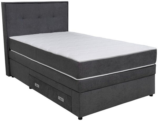 BOXSPRINGOVÁ POSTEĽ, 120/200 cm tmavosivá Hom`in - Postele