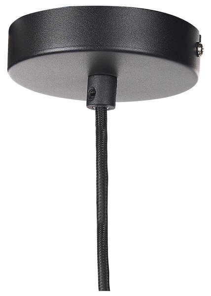 Závesná lampa čierna a zlatá tienidlo z dymového skla osvetlenie do modernej spálne obývačky