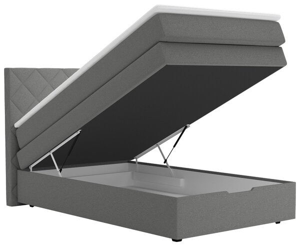 BOXSPRINGOVÁ POSTEĽ, 120/200 cm, sivá Blanar - Postele
