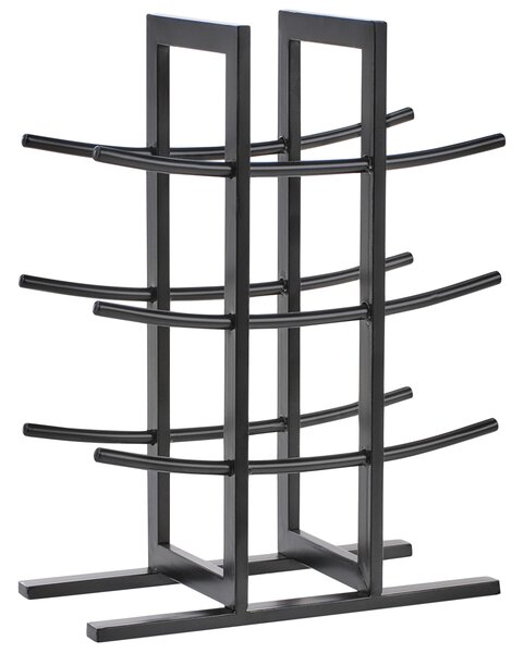 Stojan na víno čierny železo kov 40 x 30 x 15 cm na fľaše moderný štýl kuchyňa dekorácie