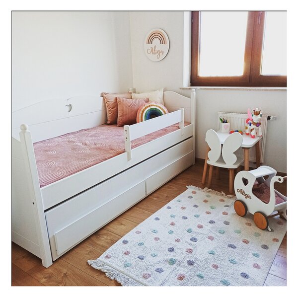 Raj posteli Detská posteľ Bea PW – zásuvky + prístelka 200x90 cm biela