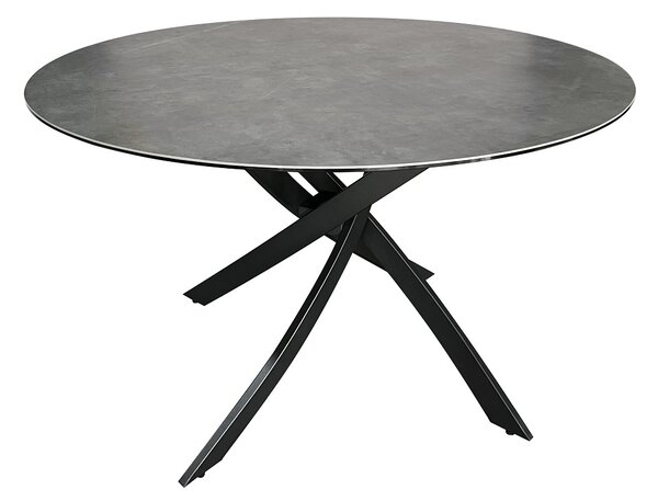 Okrúhly jedálenský keramický stôl Halia 120 cm antracitový