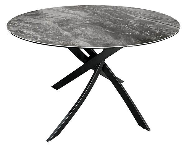 Okrúhly jedálenský keramický stôl Halia 120 cm taupe -