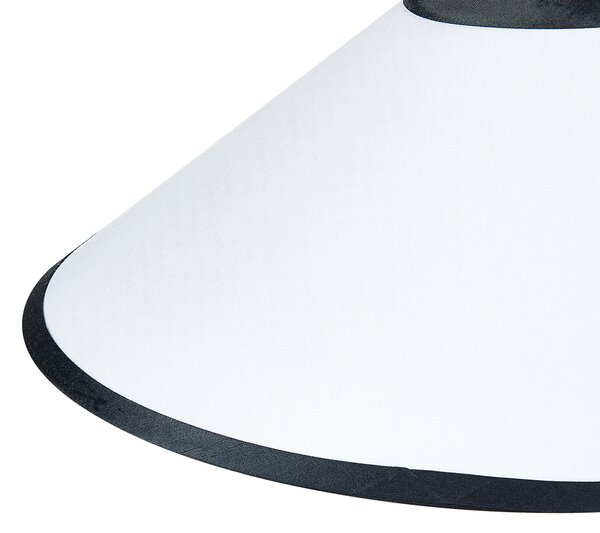 Závesná lampa prírodná biela čierna polyester ratan bavlna 188 cm okrúhle kužeľovité tienidlo moderný štýl osvetlenie kuchyňa jedáleň