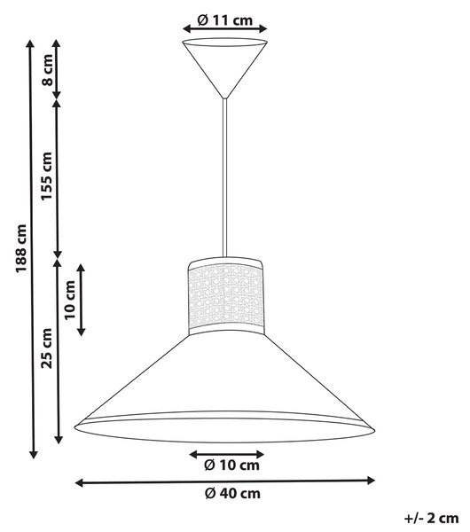 Závesná lampa prírodná biela čierna polyester ratan bavlna 188 cm okrúhle kužeľovité tienidlo moderný štýl osvetlenie kuchyňa jedáleň