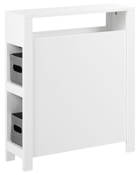 Kúpeľňová skrinka biela MDF 20 x 70 cm s košíkmi úložný priestor moderný štýl kúpeľňa
