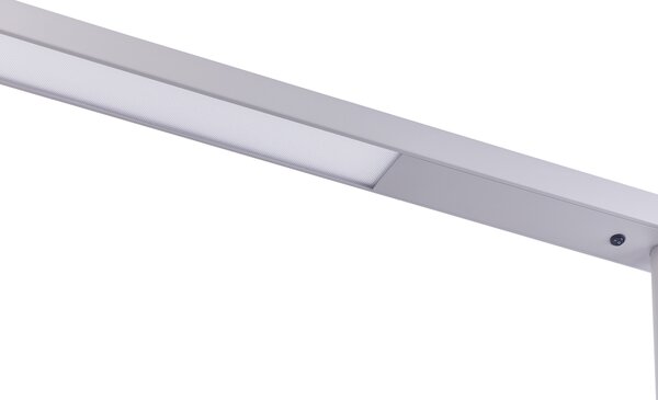Stojaca LED lampa strieborná hliník 186 cm vypínač moderný industriálny štýl kancelária pracovňa