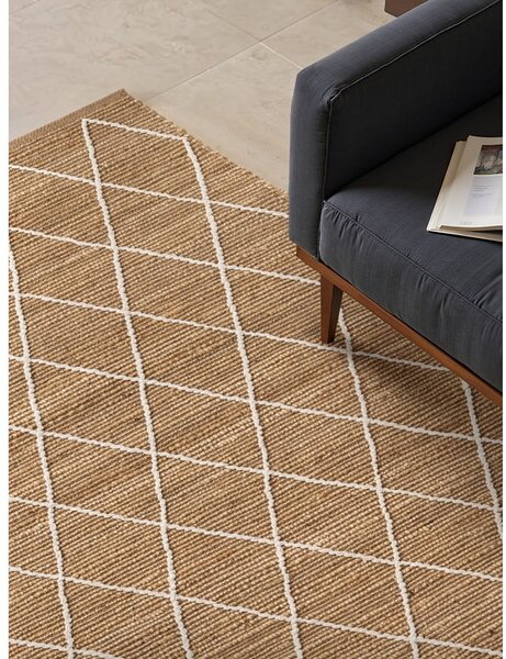 Ručne tkaný jutový koberec v prírodnej farbe 80x150 cm Kunu – Hanse Home