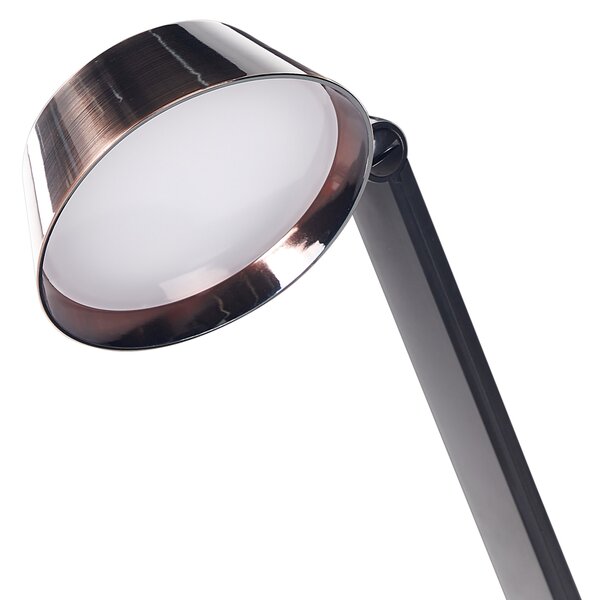 LED stolová lampa medená kovová kancelárska lampa s nastaviteľným ramenom a stmievačom USB port