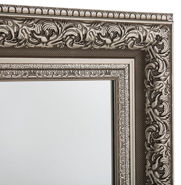 Závesné zrkadlo na stenu zlatá syntetický materiál sklo 51 x 141 cm obdĺžnikový tvar dekoratívny rám tradičný glamour štýl doplnky