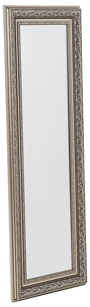 Závesné zrkadlo na stenu zlatá syntetický materiál sklo 51 x 141 cm obdĺžnikový tvar dekoratívny rám tradičný glamour štýl doplnky
