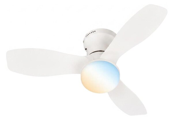 Brilo - LED stmievateľný stropný ventilátor PAN LED/15W/230V 3000-6500K biela+DO