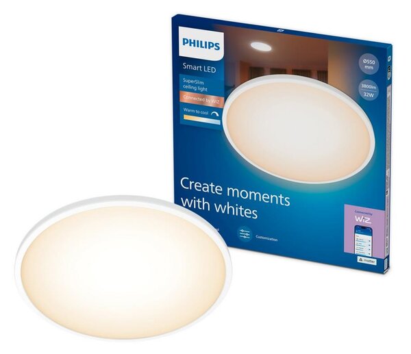 Philips-LED Stmievateľné stropné svietidlo SUPERSLIM LED/32W/230V 2700-6500K Wi-Fi