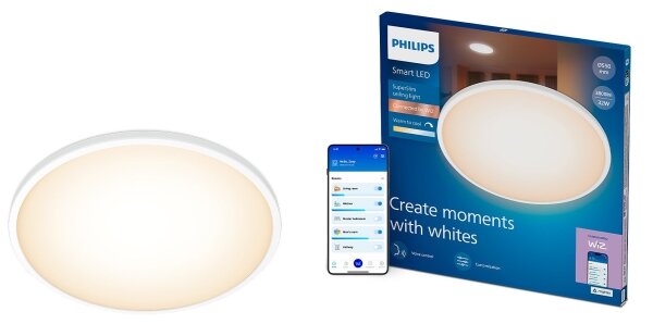Philips-LED Stmievateľné stropné svietidlo SUPERSLIM LED/32W/230V 2700-6500K Wi-Fi