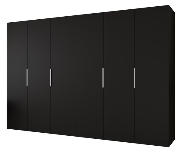 NovýNábytok.sk Šatníková skriňa 300 cm Mirabella 1 (čierna + kašmír). Akcia -31%. Vlastná spoľahlivá doprava až k Vám domov. 1126386