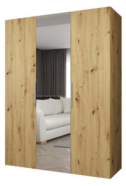 NovýNábytok.sk Šatníková skriňa 150 cm Mirabella 2 (dub artisan + kašmír). Akcia -19%. Vlastná spoľahlivá doprava až k Vám domov. 1126403